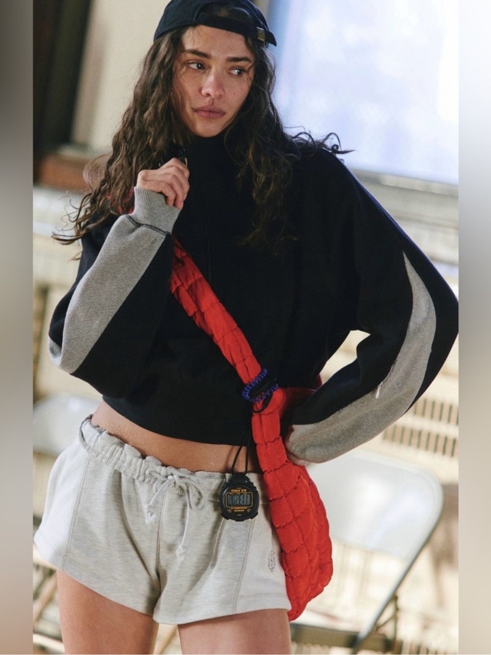 FREE PEOPLE MOVEMENT OUT OF THE PARK PULLOVER BLACK COMBO XS - Picture 3 of 4
